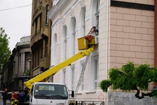Фасад одесского Дворца бракосочетаний отремонтировали всего за 10 дней