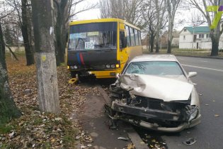 Две аварии с участием маршруток произошли сегодня в Одессе