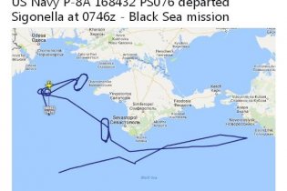 Американский самолёт-разведчик кружил над Чёрным морем к югу от Одессы