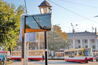 В Одессе появилось первое табло, сообщающее время ожидания трамваев