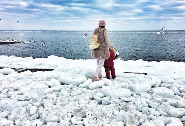 Море зимой в Одессе