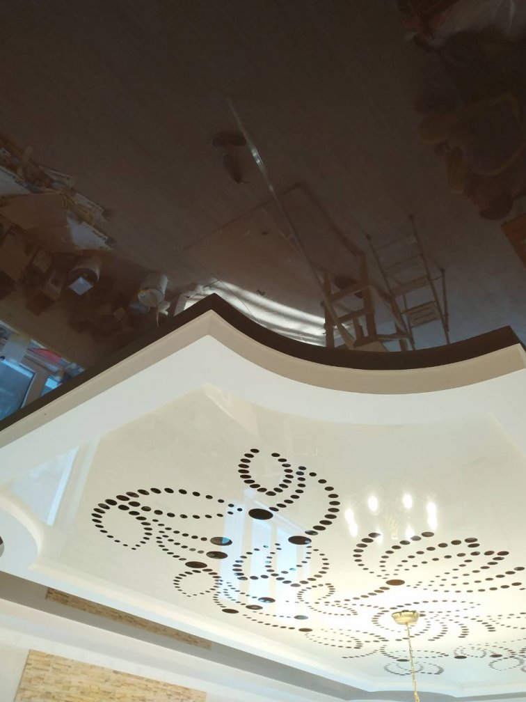 двухуровневый натяжной потолок в Киеве - потолки в 2 уровня